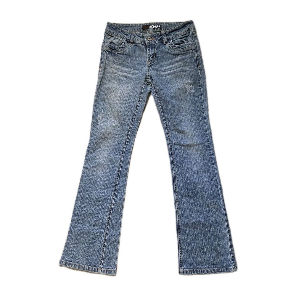 Bongo Low Rise Bootcut Jeans Womens 9 Light Wash Stretch Y2K Denim Pants EUC